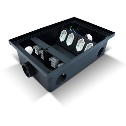 M-0646 | CAIXA DE PISO SPE2703S (8 POSIÇÕES) 170X180X75MM COM TAMPA SPE2701Q-PR