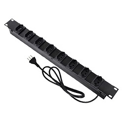 M-0418 | RÉGUA DE TOMADA 2P+T COM 8 POSIÇÕES PARA RACK