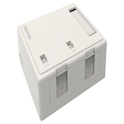 M-0166 | CAIXA DE SOBREPOR 2 SAÍDAS RJ45