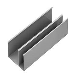 M-0170 | CANALETA PERFIL ALUMÍNIO 45X75X3000MM COM DIVISÓRIA SEM TAMPA BRANCO