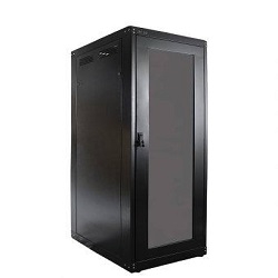 M-0416 | RACK PISO, TAMPA FRONTAL EM ACRÍLICO 36U X 19" X 800MM PRETO