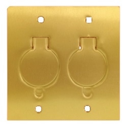 M-0452 | TAMPA DE LATÃO PARA 2 TOMADAS 4X4